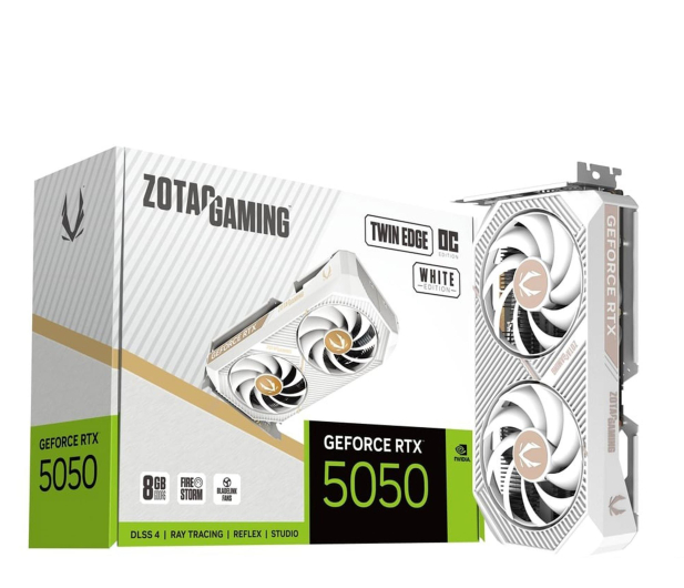 ZOTAC GeForce RTX 5050 Twin Edge OC White 8GB GDDR6 DLSS4 ZT-B50500Q-10M - 1344500 - zdjęcie